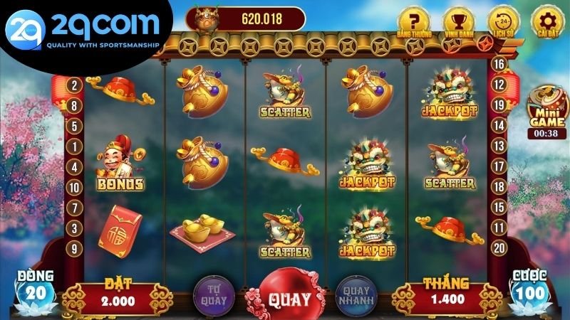 Các loại game quay hũ 2QCOM phổ biến đông đảo người chơi